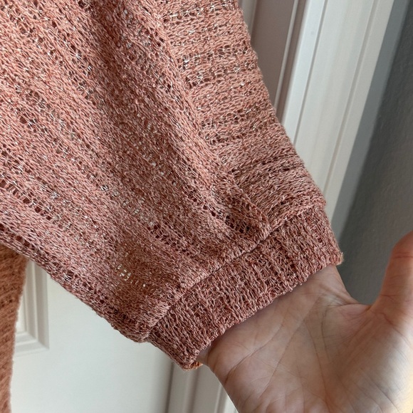 Daytrip from Buckle Rust Colored S/S Open Knit Top, Size XL - Picture 5 of 9